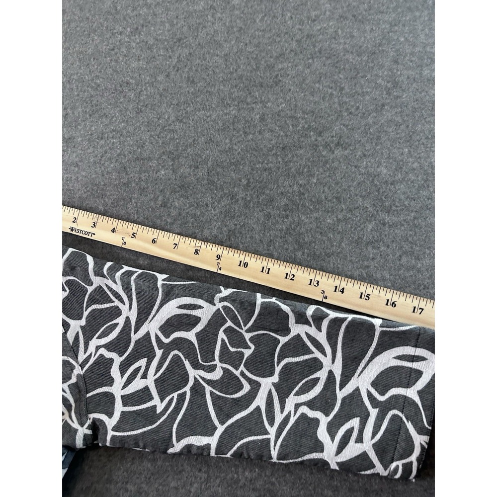 Additions By Chico's Gray & White Abstract Print Lightweight Jacket Sz 2 ; 12; L - Picture 16 of 16